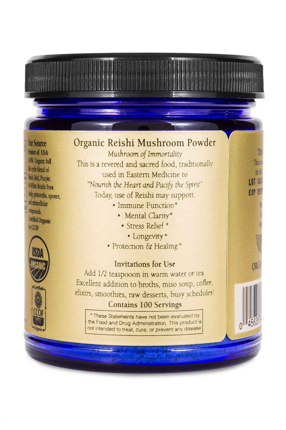 Sun Potion Adaptogen 100g Jar Reishi Mushroom Powder (Organic)