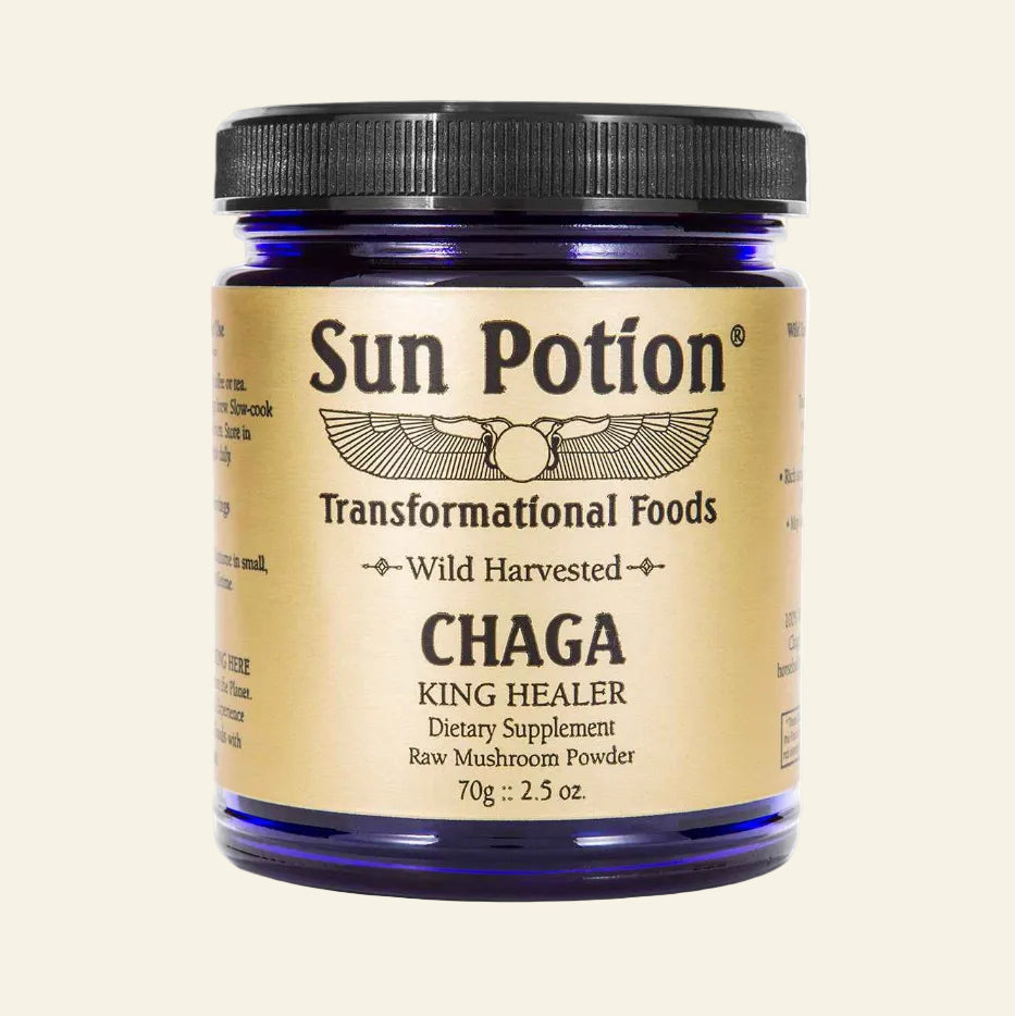 Sun Potion Adaptogen 70g Jar Chaga Mushroom Powder (Wildcrafted)