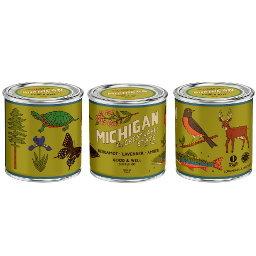 Good & Well Supply Co Candles Half Pint / 8oz / Cotton Wick Michigan State Candle