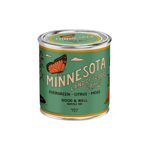 Good & Well Supply Co Candles Half Pint / 8oz / Cotton Wick Minnesota State Candle