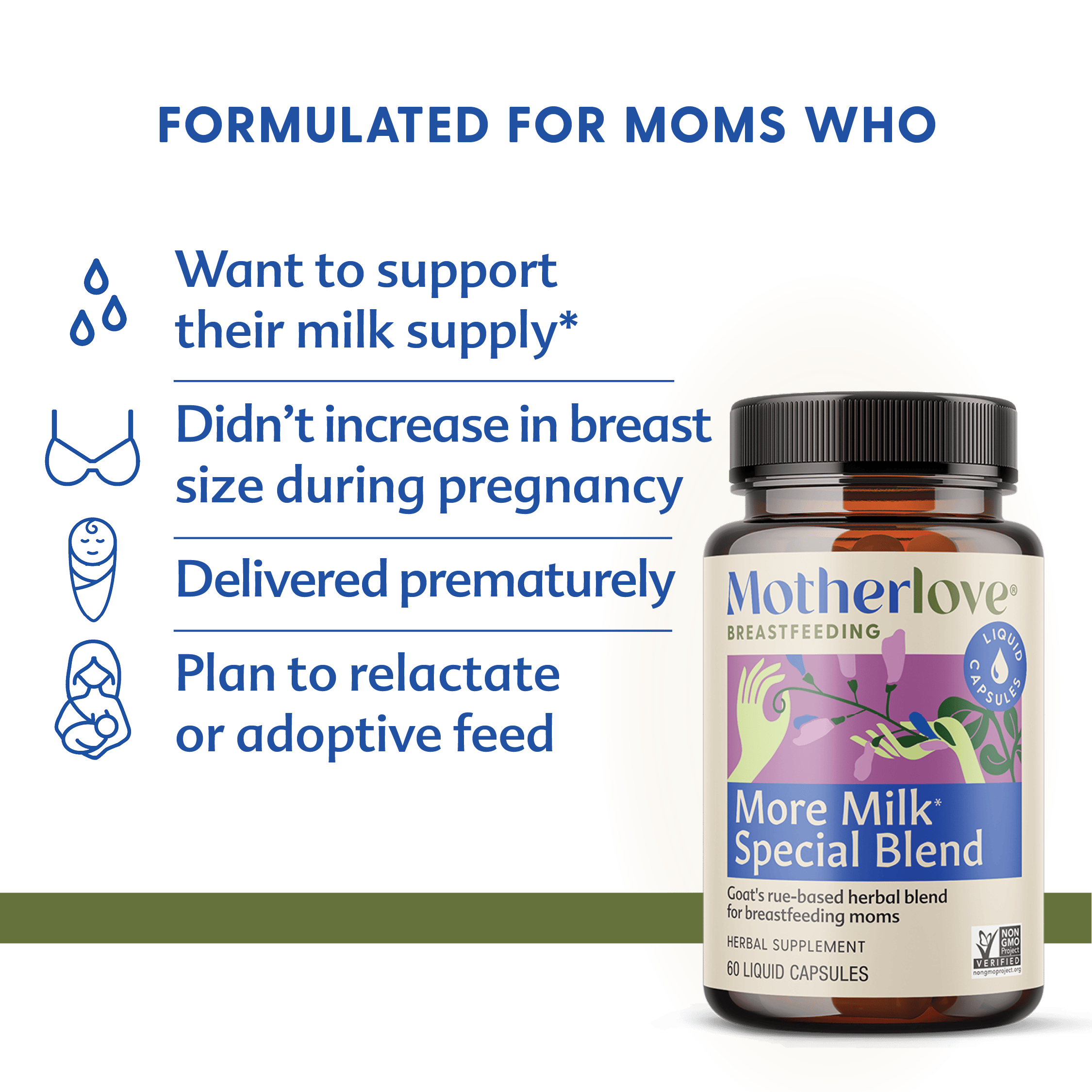 Motherlove Herbal Company Breastfeeding More Milk® Special Blend - Liquid Capsules