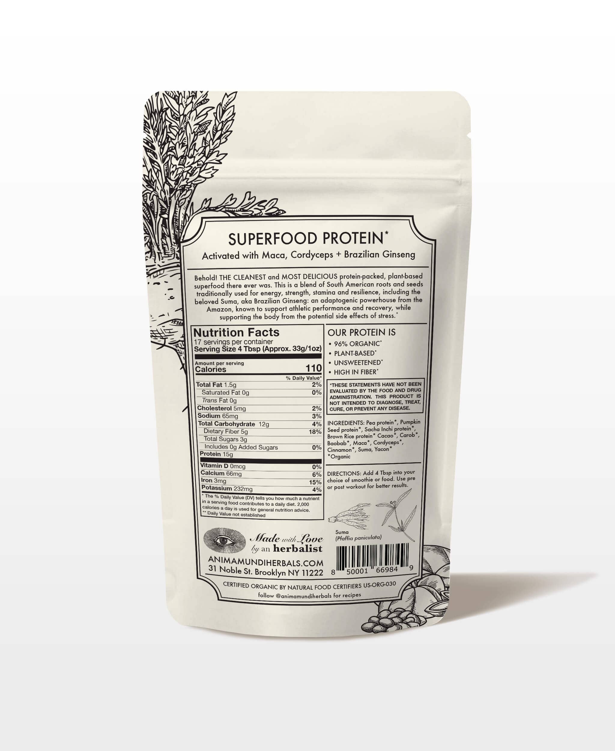 Anima Mundi Protein CHOCOLATE PROTEIN | Superfood Powder