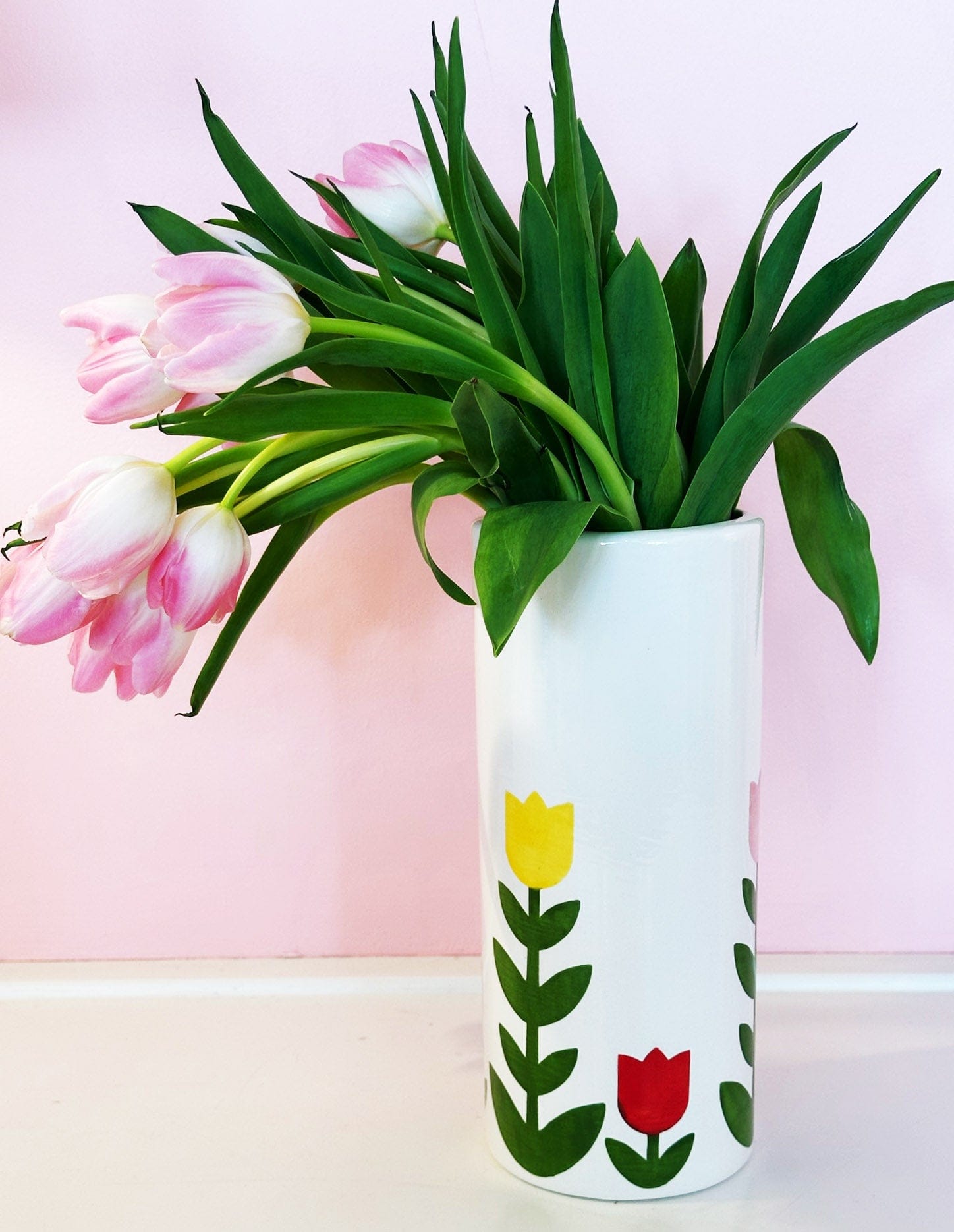 Ruby Clay Company Tulip Fever Column Vase