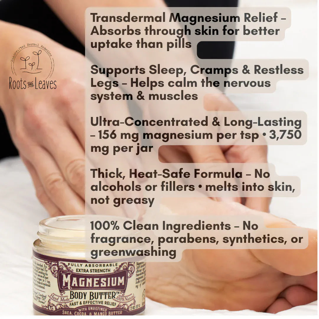 Roots and Leaves, LLC Lotion & Moisturizer Magnesium Body Butter