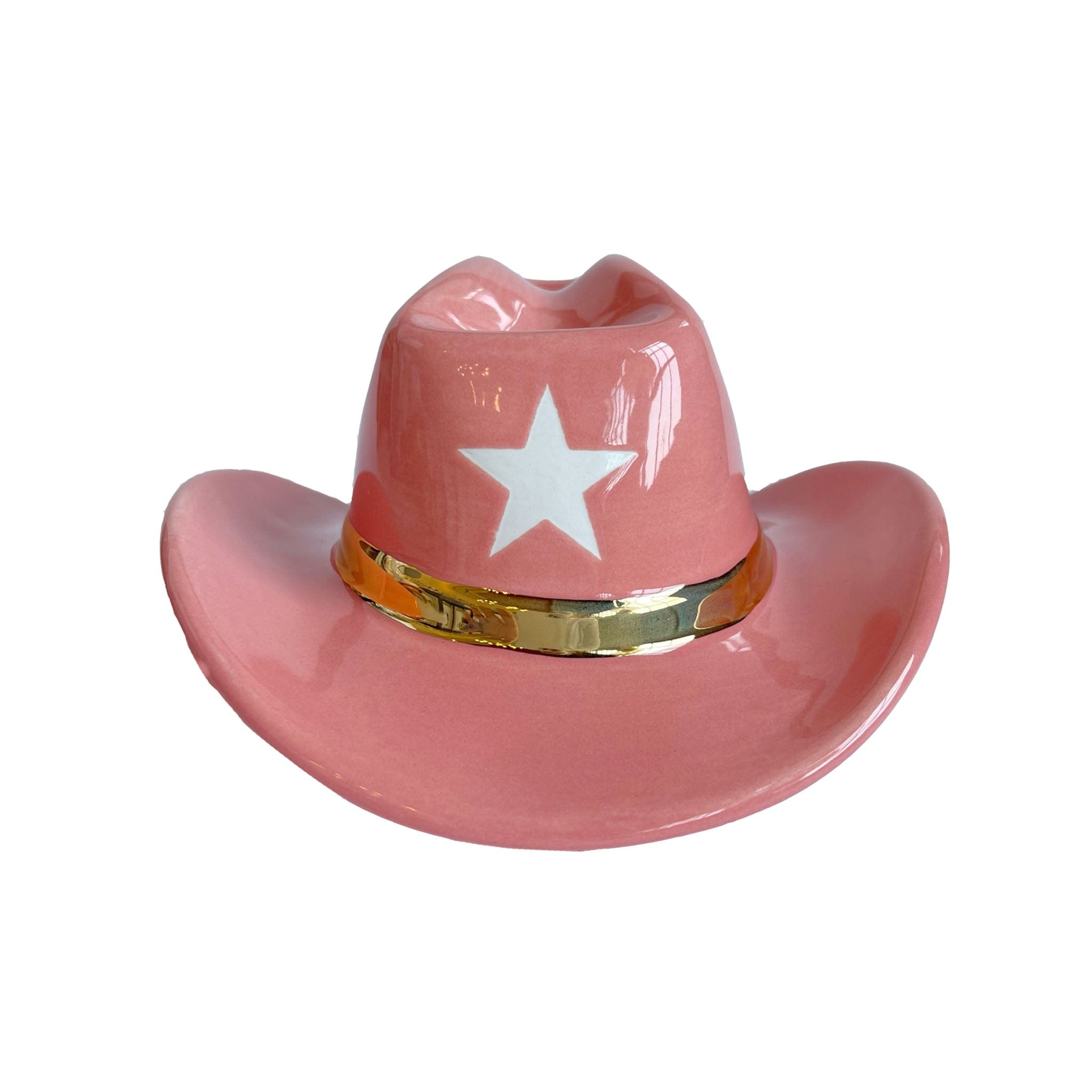 Ruby Clay Company Malibu Pink Cowboy Hat Ceramic