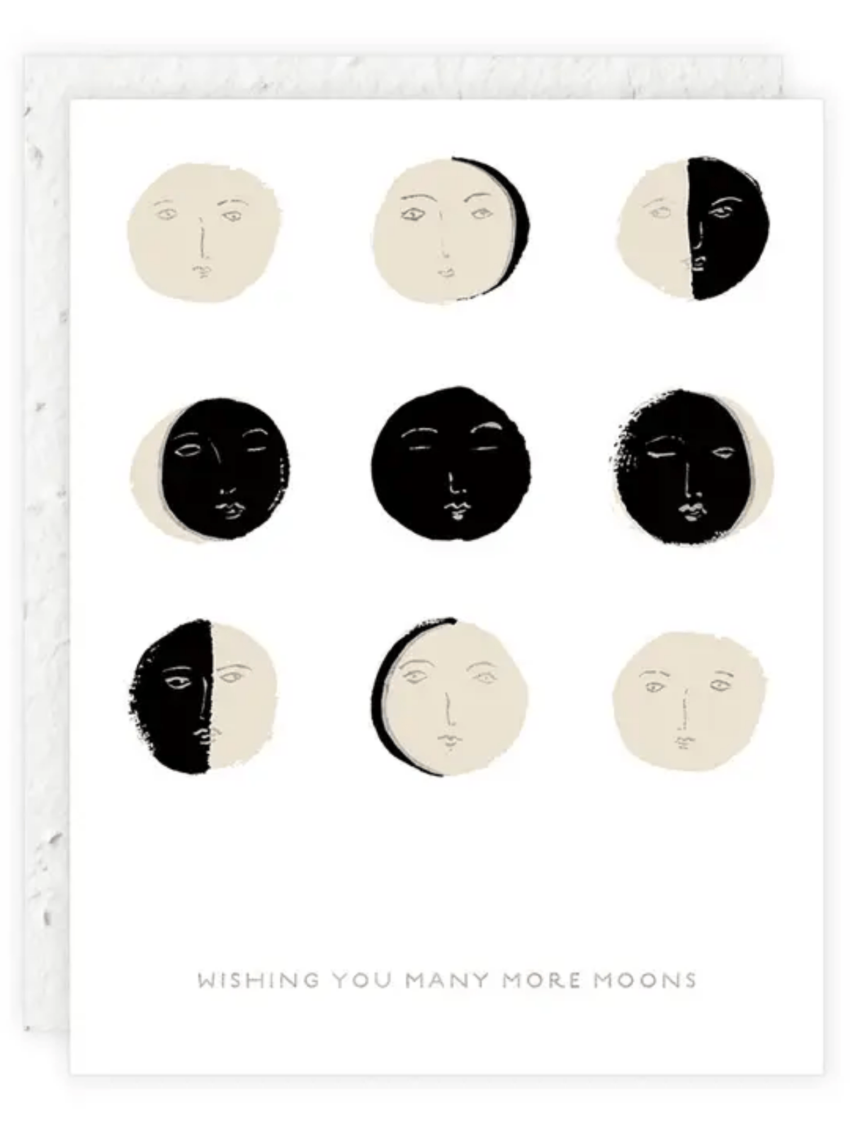 Ash & Rose Greeting & Note Cards Many Moons - Seeded Birthday Card