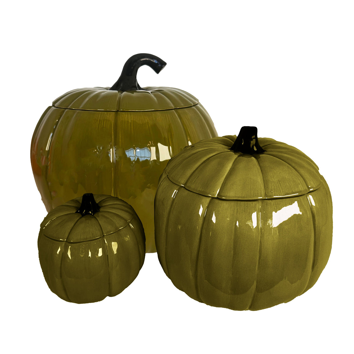 Solid Martini Green Pumpkin Jars