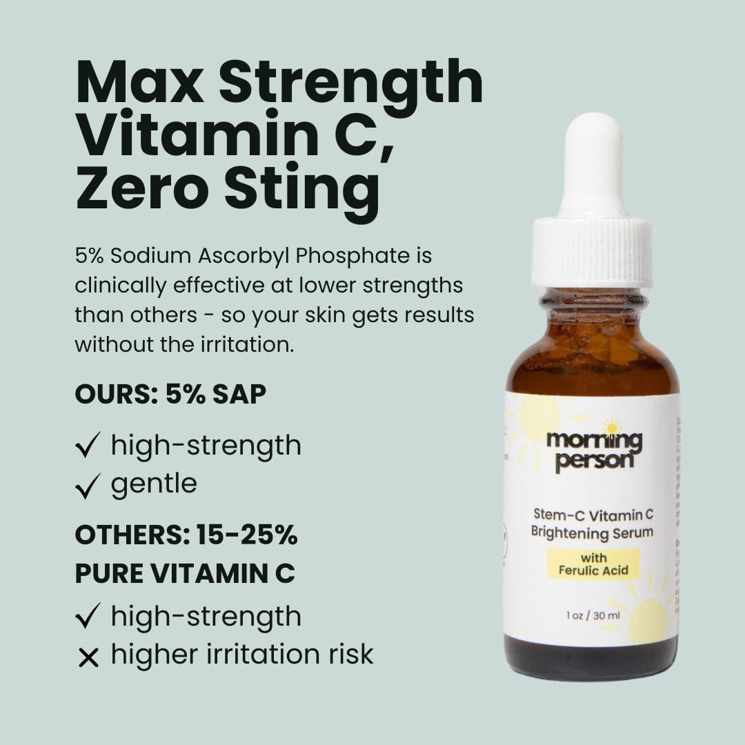 Morning Person Stem-C Vitamin C Brightening Serum with Ferulic Acid - My American Goods
