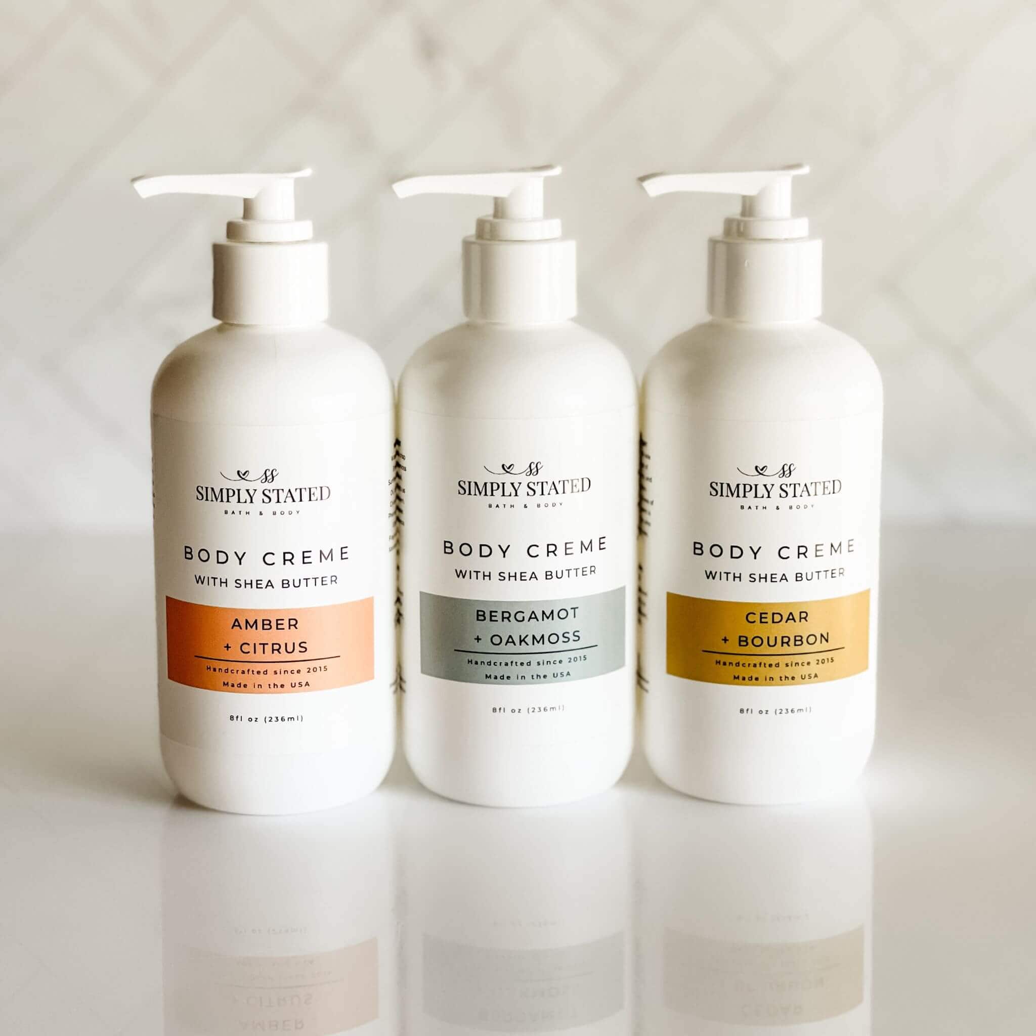 Simply Stated Creations Moisturizers Cedar + Bourbon Men’s Body Creme