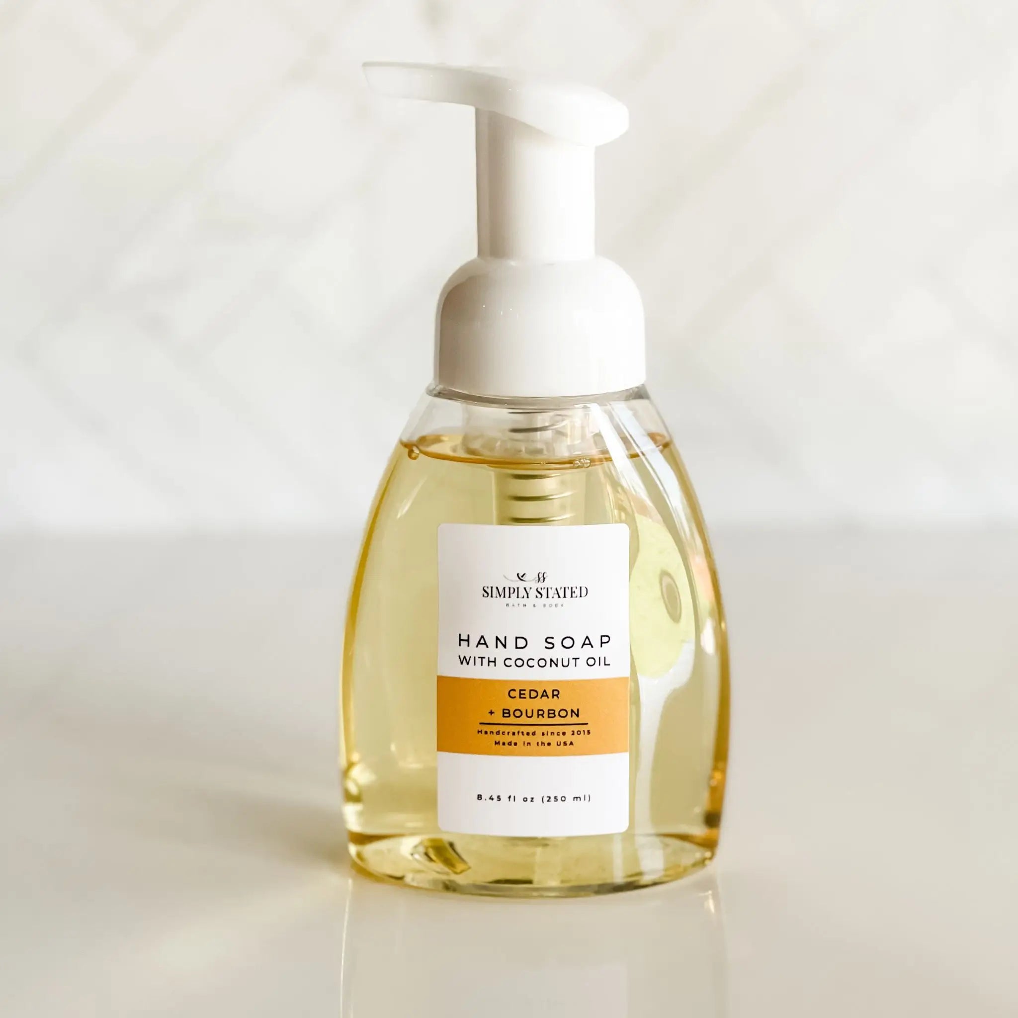 Simply Stated Creations Hand Soaps Cedar + Bourbon Men’s Foaming Hand Soap