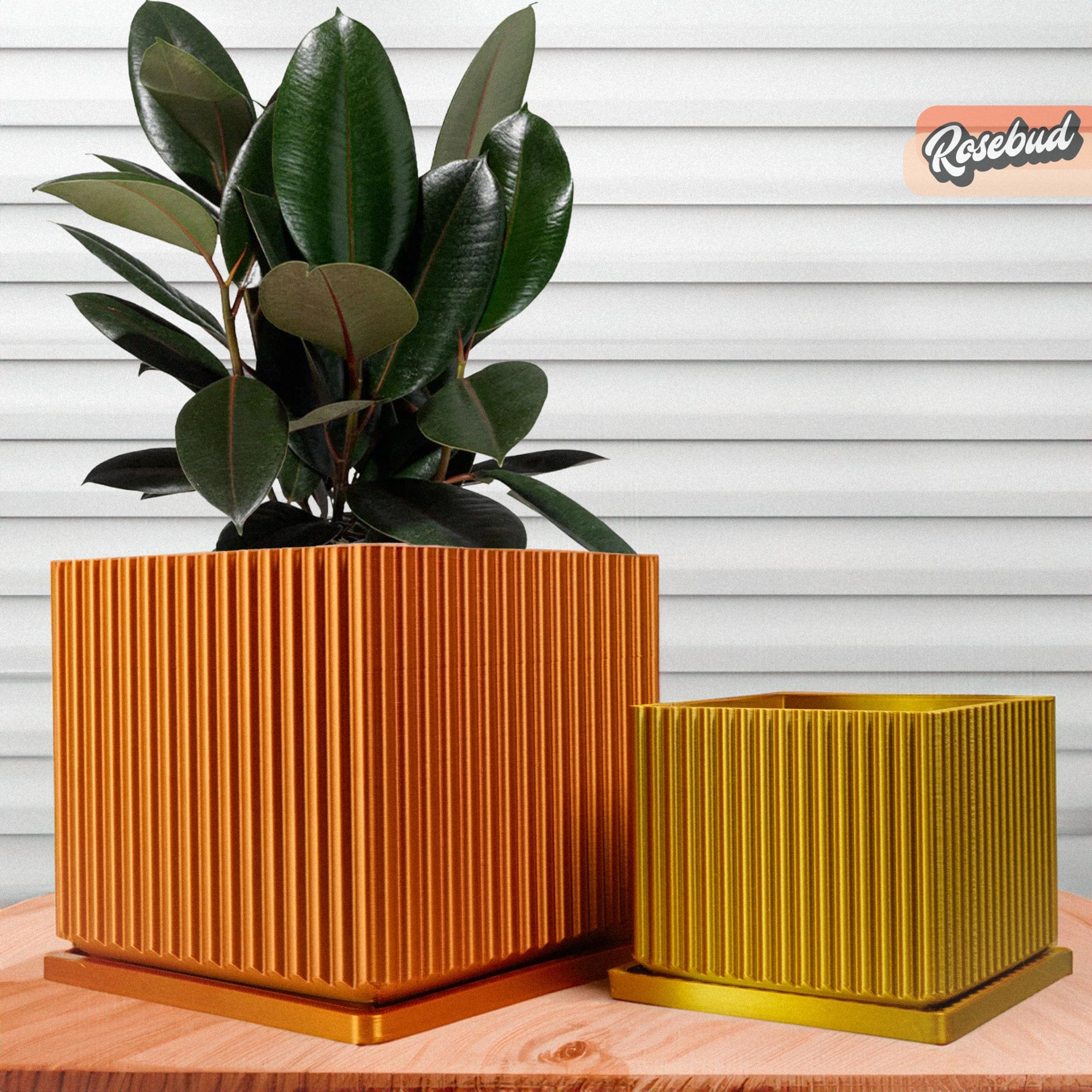 Rosebud HomeGoods Desert Vista Planter Pot - Perfect Fit Drip Tray, Mesh Drainage