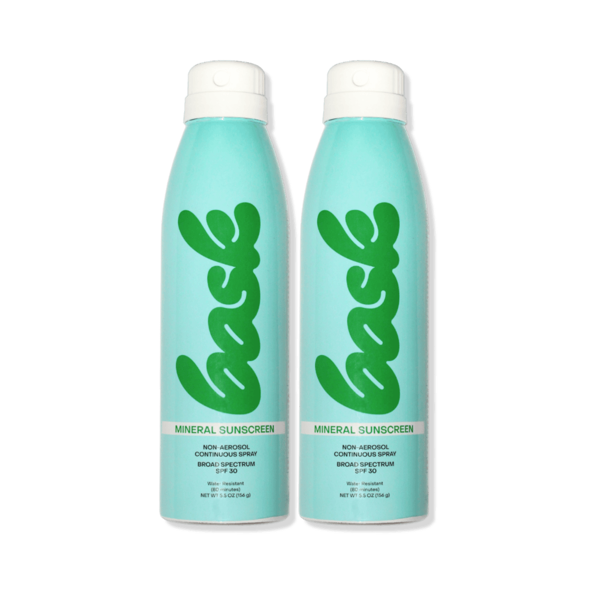 Bask Suncare Sunscreen SPF 30 / Two-Pack SPF 30 Mineral Fragrance-Free Non-Aerosol Spray