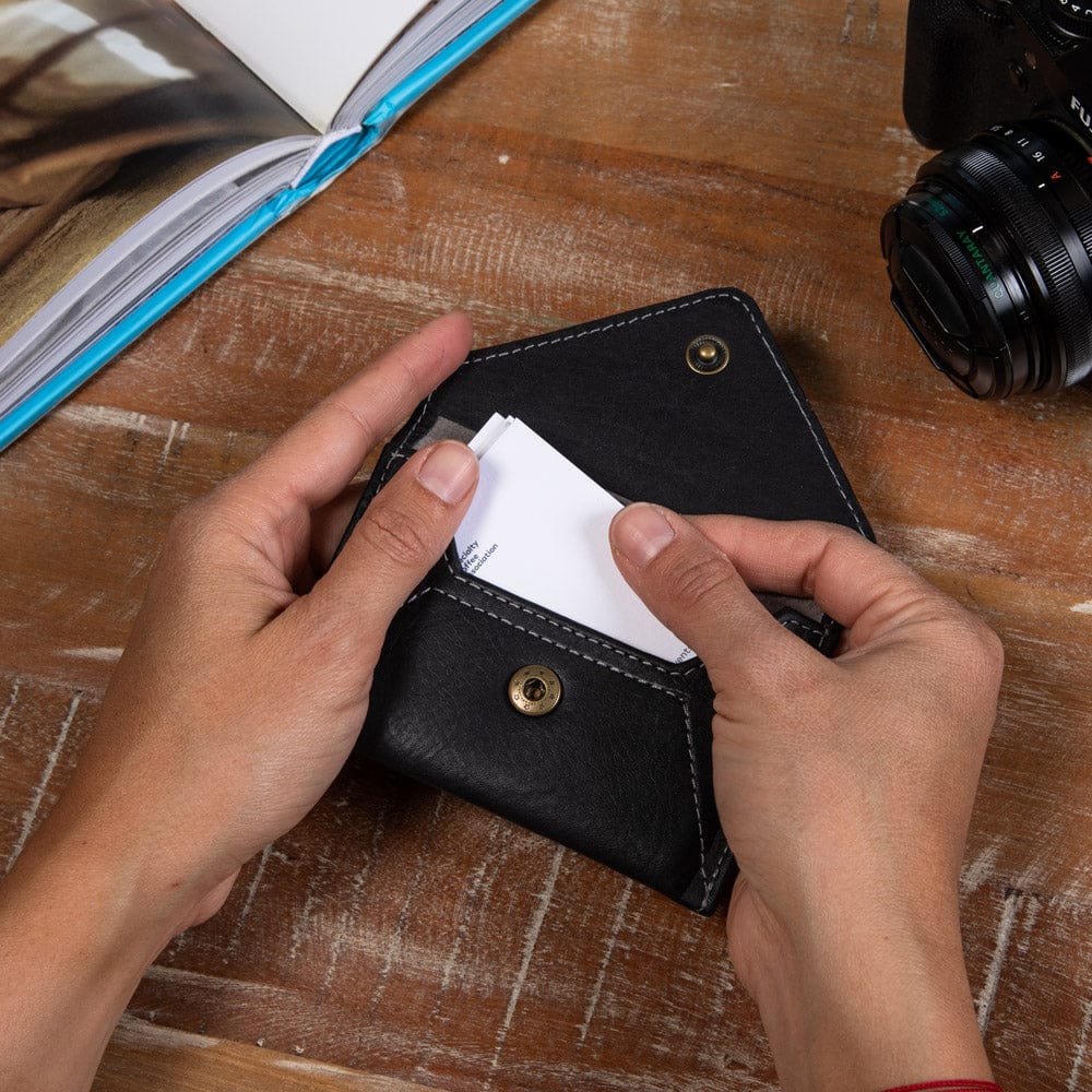 CASUPO Envelope Wallet Mini Envelope Wallet with RFID Protection - Black