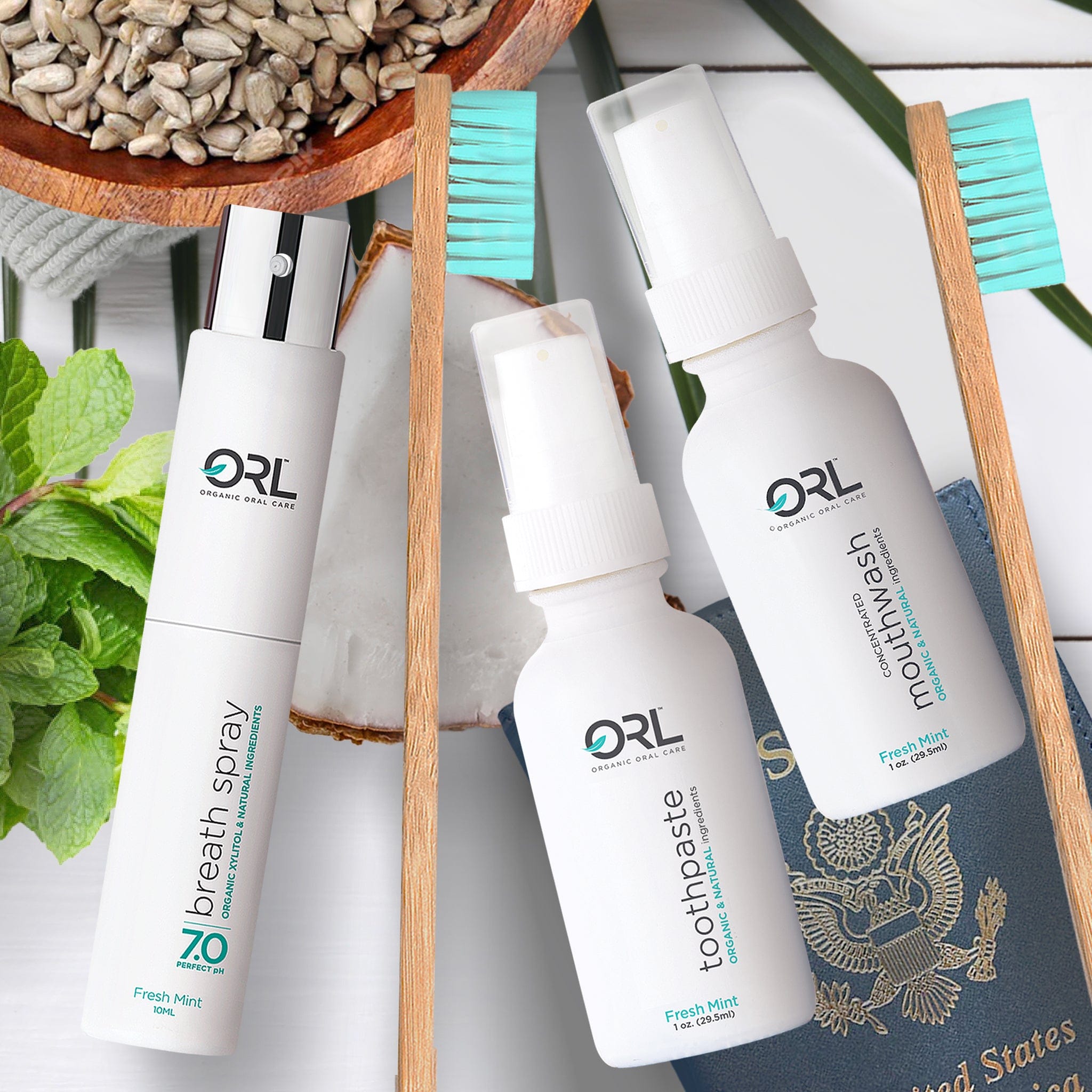 ORL Oral Care Fresh Mint Travel Collection