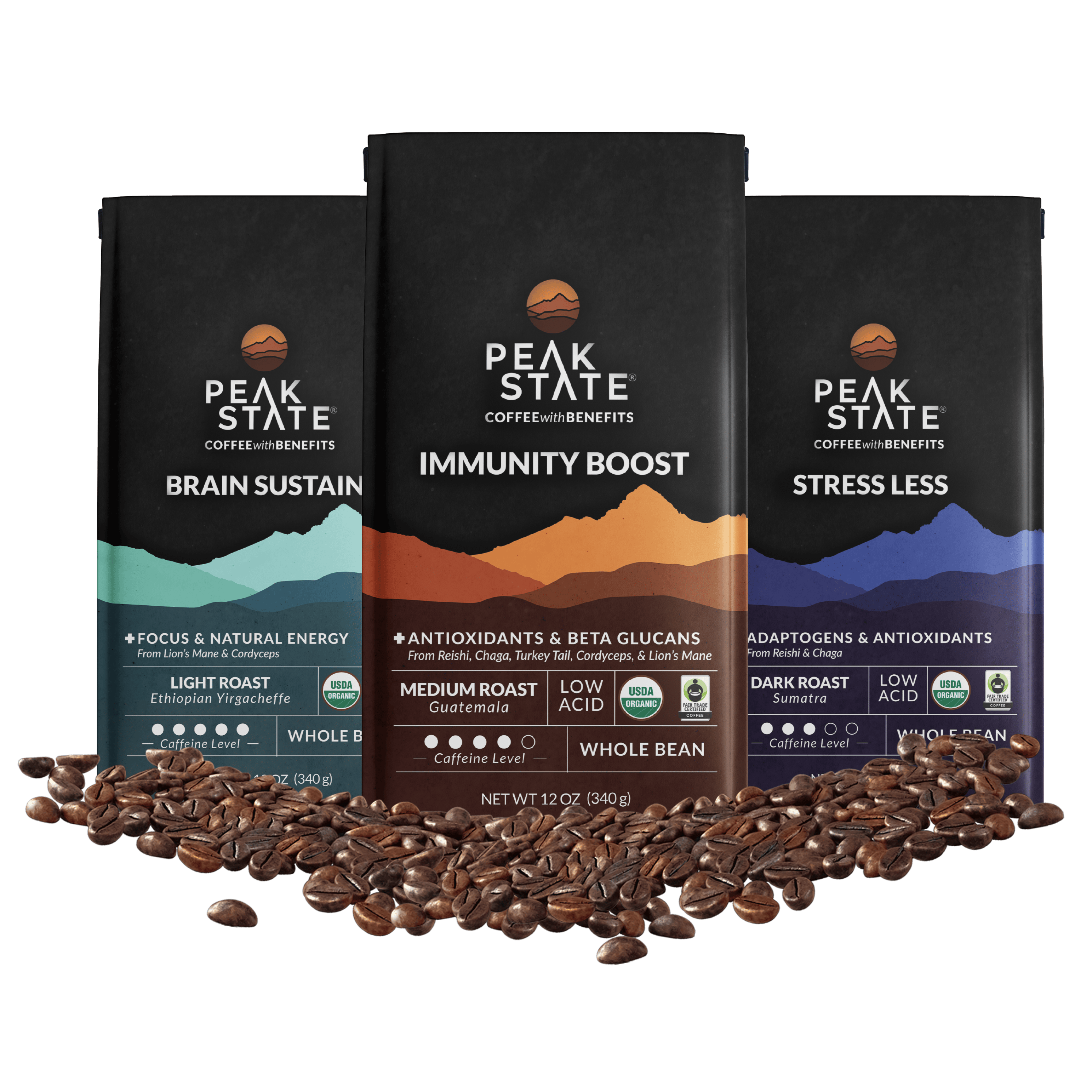 Variety Pack - Peak State Coffee-3 x 12 oz bags
