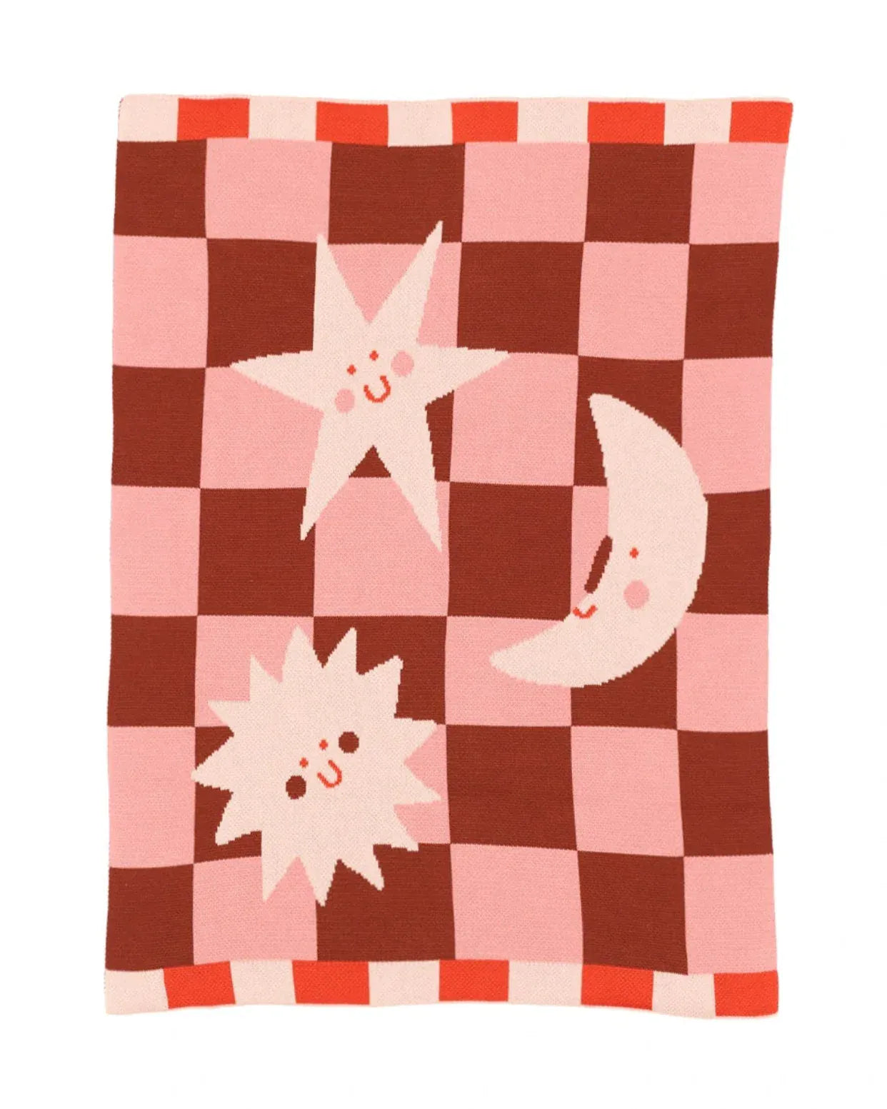 Biquette Baby Blanket Cosmic Bloom in Organic Cotton Moon + Stars - Baby & Kid&