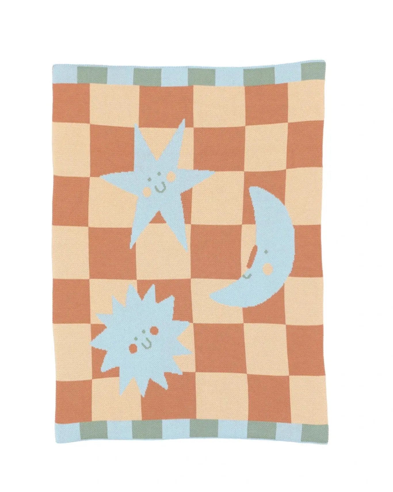 Biquette Baby Blanket Nightfall Drift in Organic Cotton Moon + Stars - Baby & Kid&