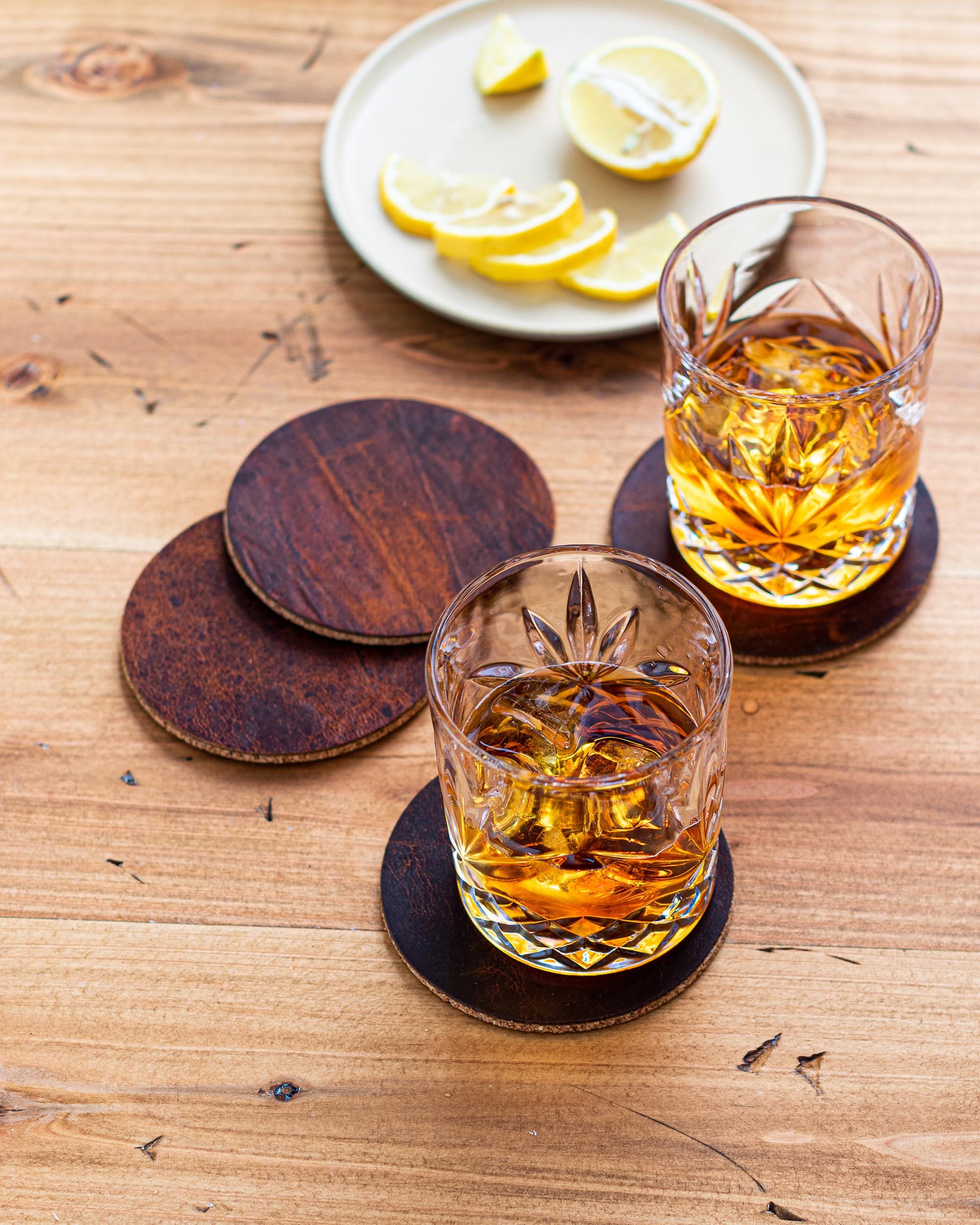 Rogue Industries Coasters Moose Leather Coaster Set