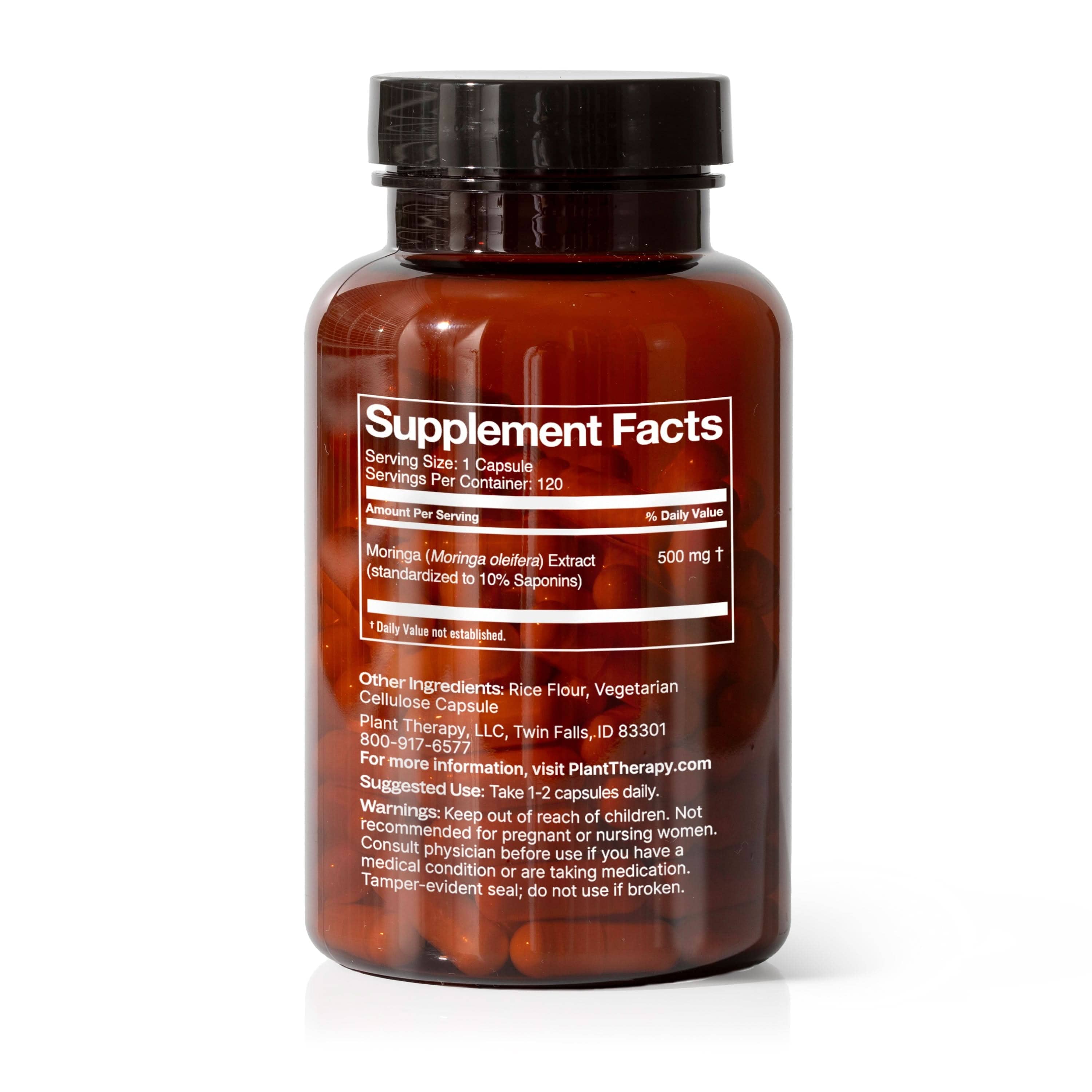 Plant Therapy Supplement 120 ct Moringa Capsules – Plant-Based Green Tradition