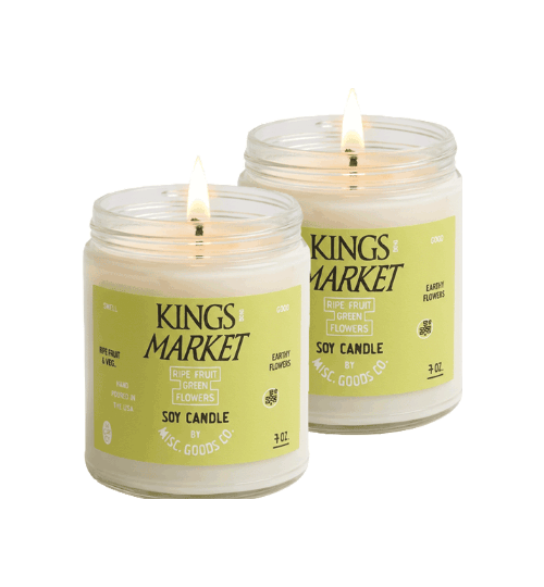 Misc. Goods Co. Candle 2 Candles / 14oz "Kings Market" Soy Candle