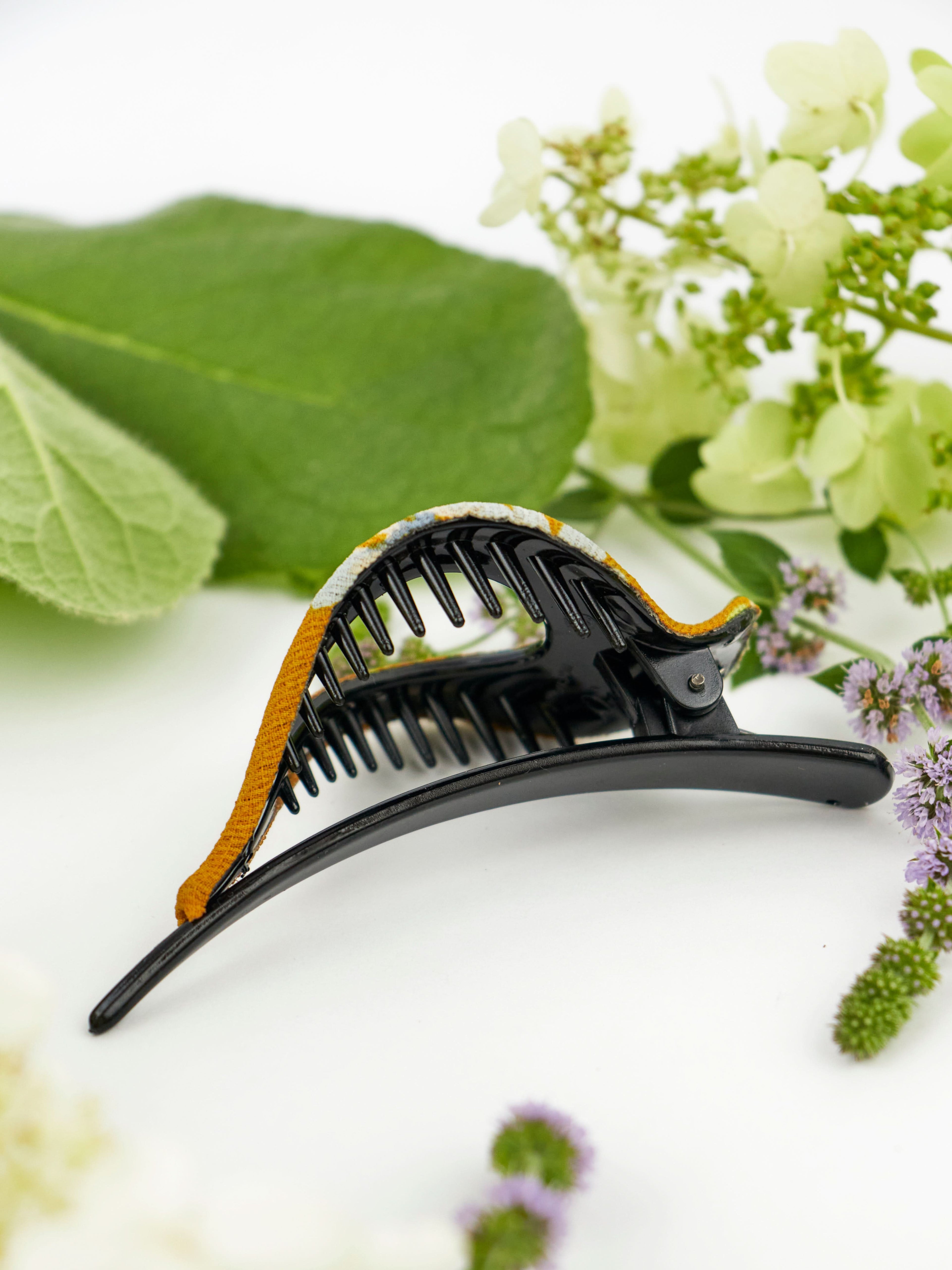 Mustard Wildflower Arc Hair Clip - My American Goods