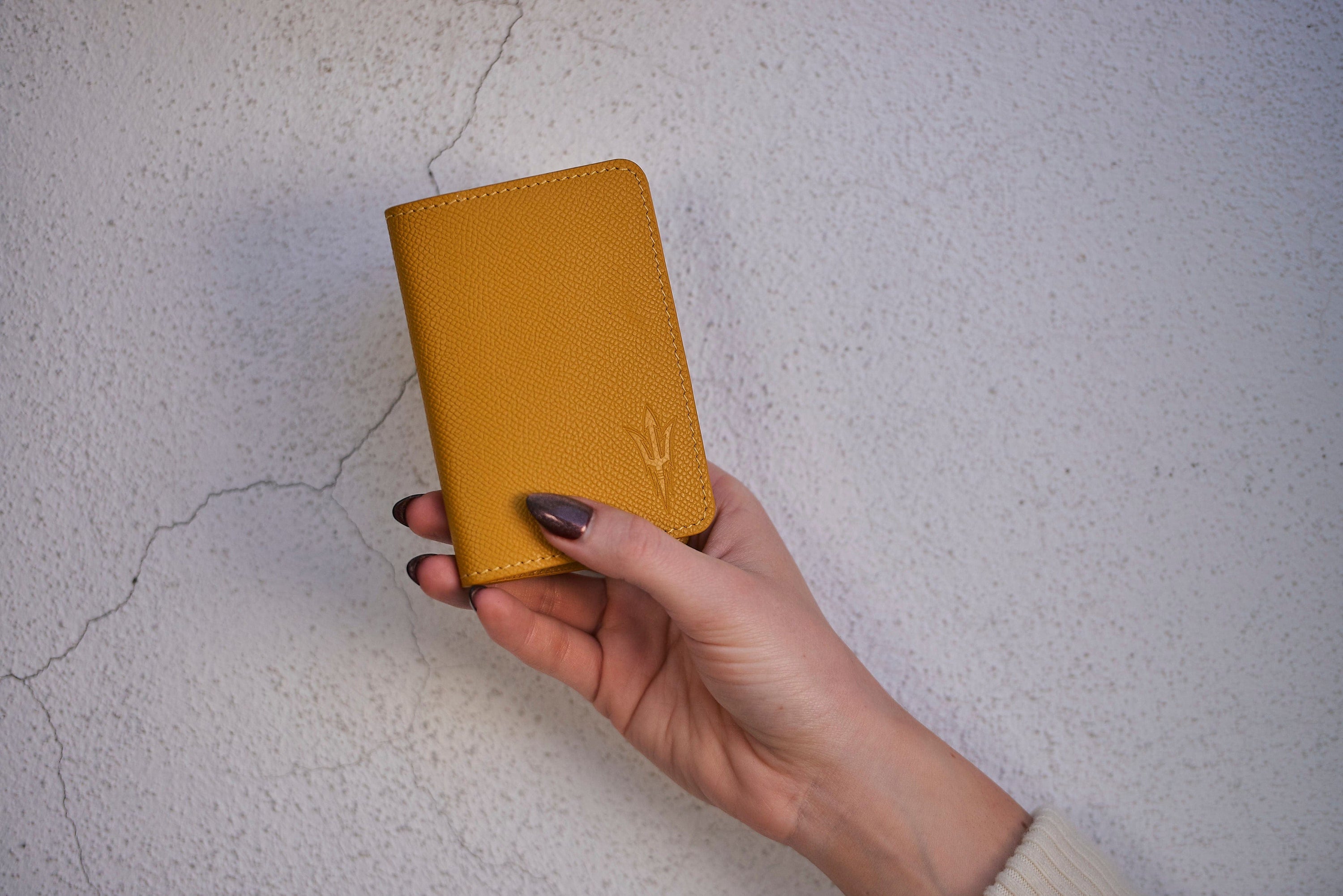 SOUL CARRIER ASU Wallet: Gold Epsom Leather Bifold
