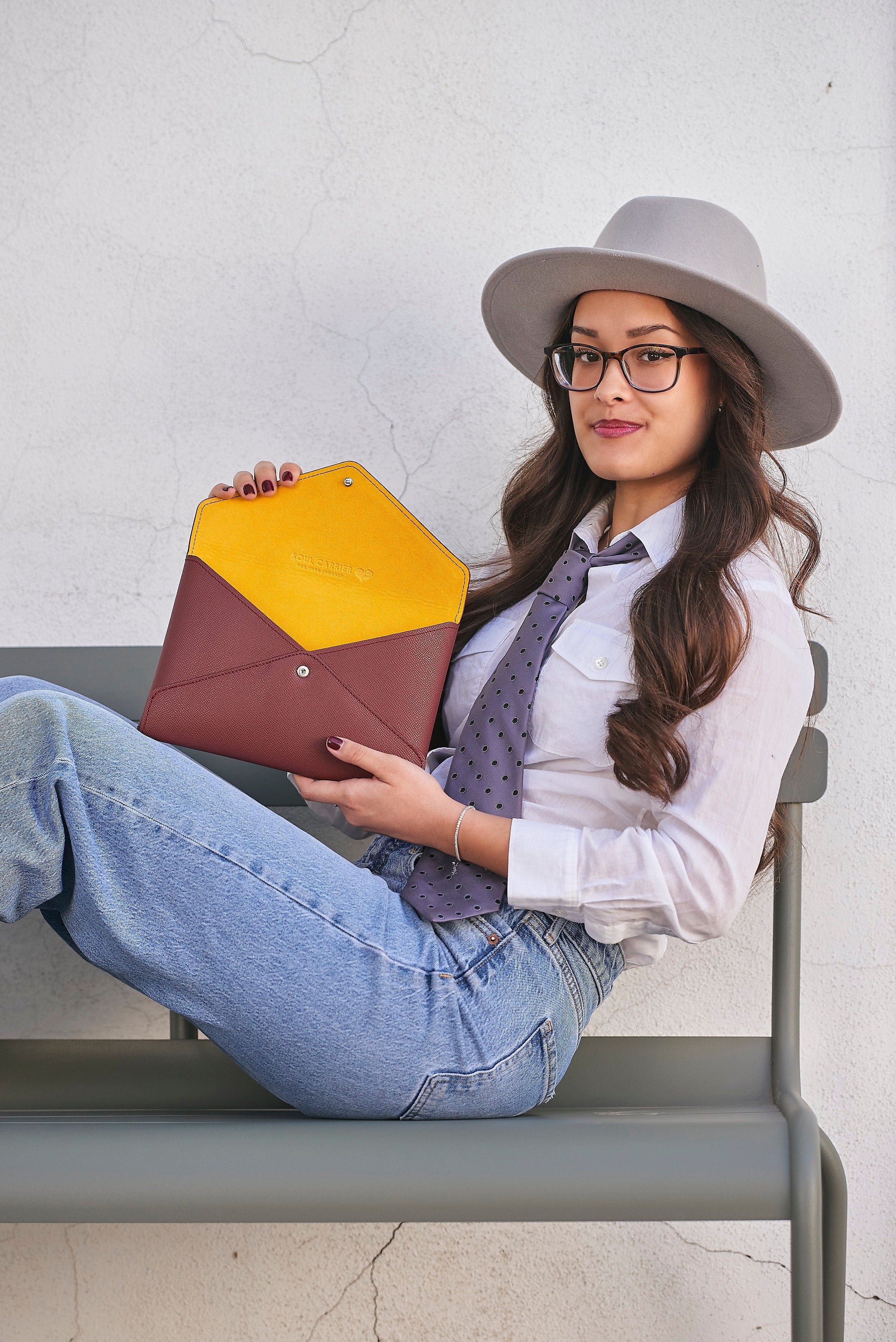 SOUL CARRIER Soul Carrier x ASU Maroon Epsom Leather Clutch