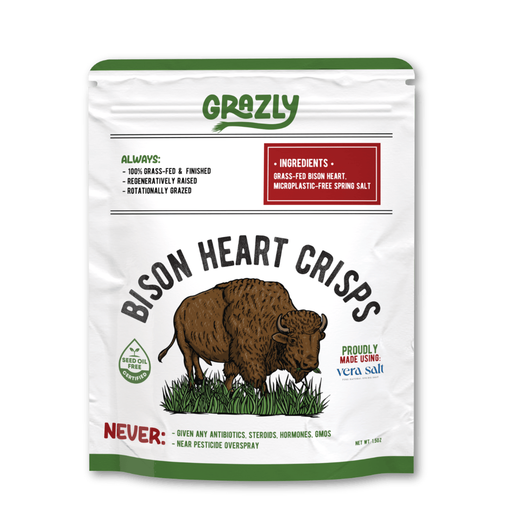 Bison Heart Crisps - 100% Grass-Fed/Finished - My American Goods