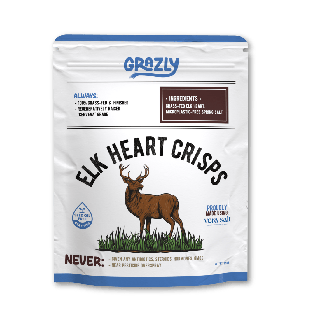Elk Heart Crisps - 100% Grass-Fed/Finished - My American Goods