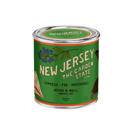 Good & Well Supply Co Candles Half Pint / 8oz / Cotton Wick New Jersey State Candle