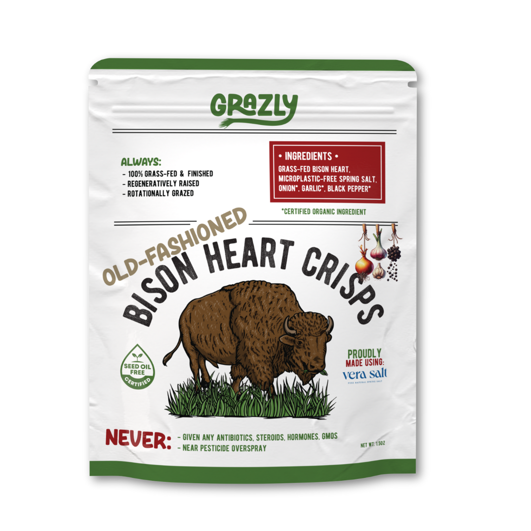 Bison Heart Crisps - 100% Grass-Fed/Finished - My American Goods