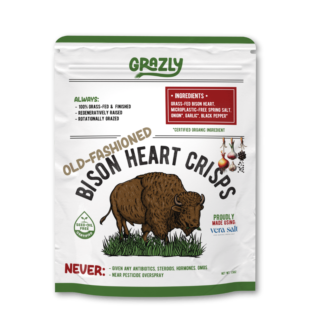Bison Heart Crisps - 100% Grass-Fed/Finished - My American Goods