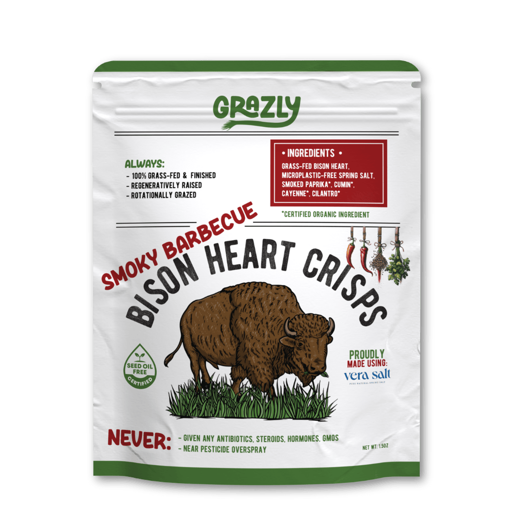 Bison Heart Crisps - 100% Grass-Fed/Finished - My American Goods