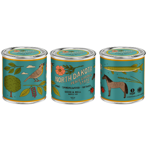 Good & Well Supply Co Candles Half Pint / 8oz / Cotton Wick North Dakota State Candle