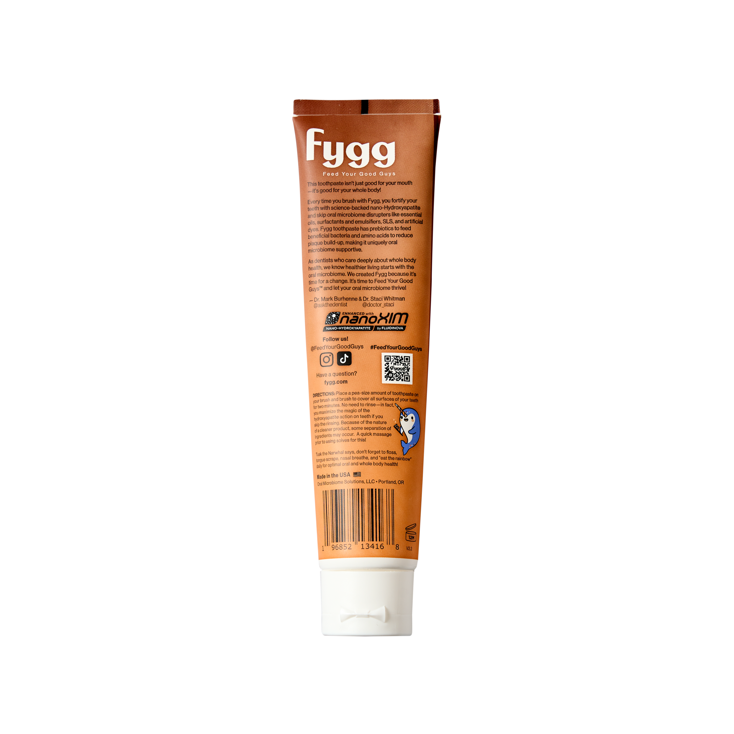 Nano-Hydroxyapatite Toothpaste with Prebiotics | Chocolate Swirl