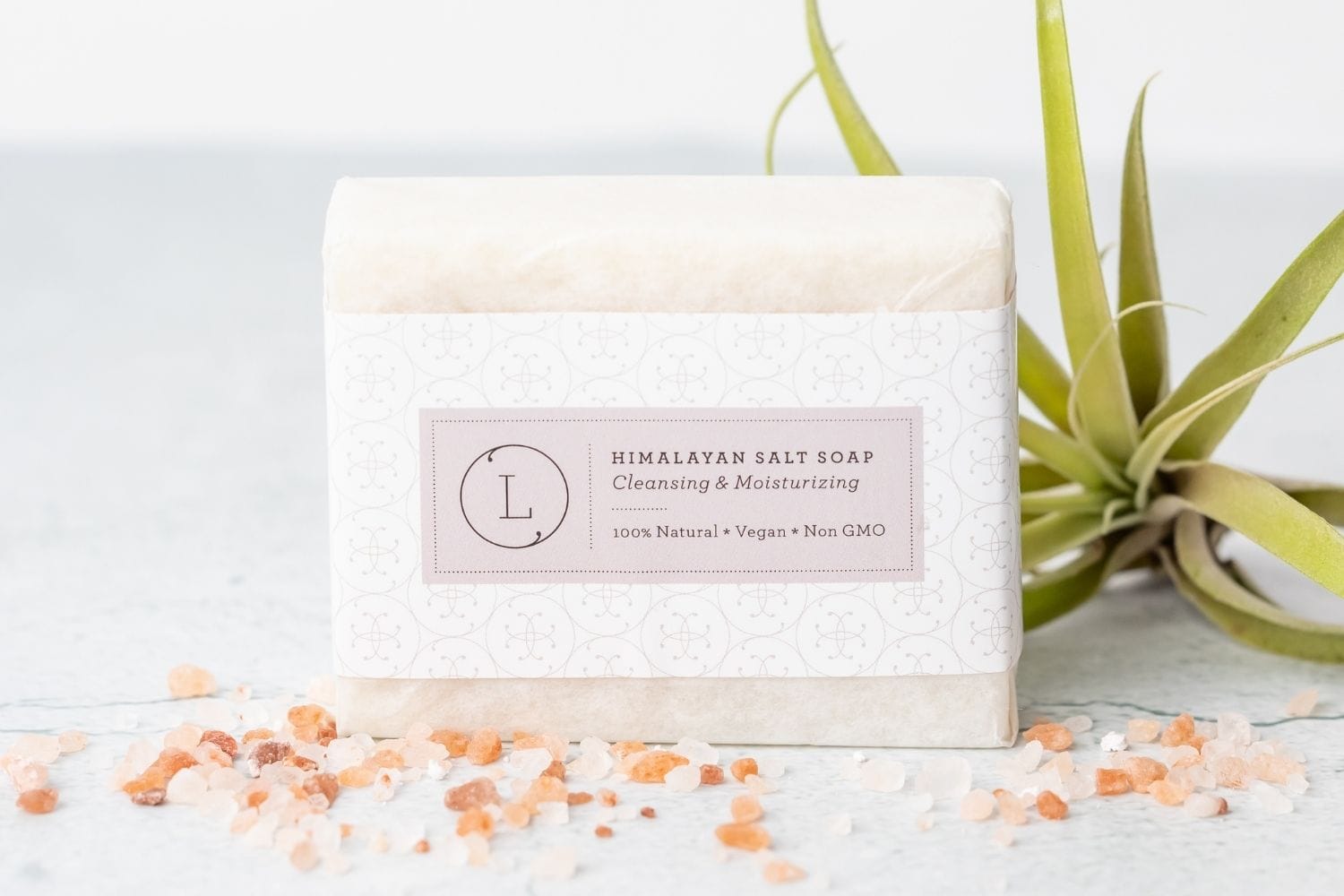 Lizush NATURAL SOAP BAR Himalayan Salt 2x Natural Cold Process Soap Bar with Essential oils