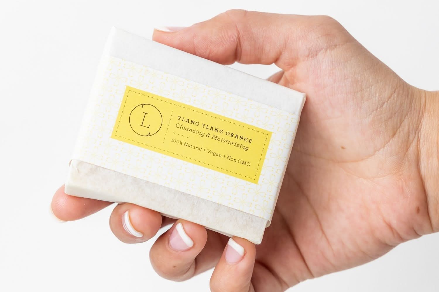 Lizush NATURAL SOAP BAR 2x Natural Handmade Soap Bar, Orange Ylang Ylang Soap