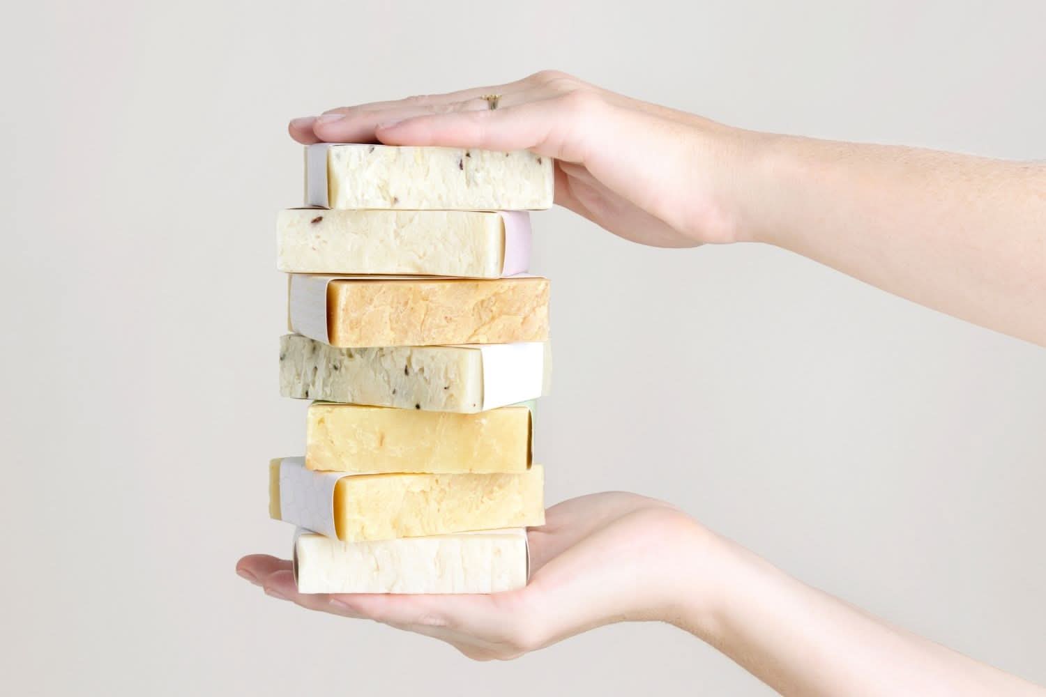 Set of 6 Handmade cold process ,Natural Soap Bars in gift Set box - My American Goods