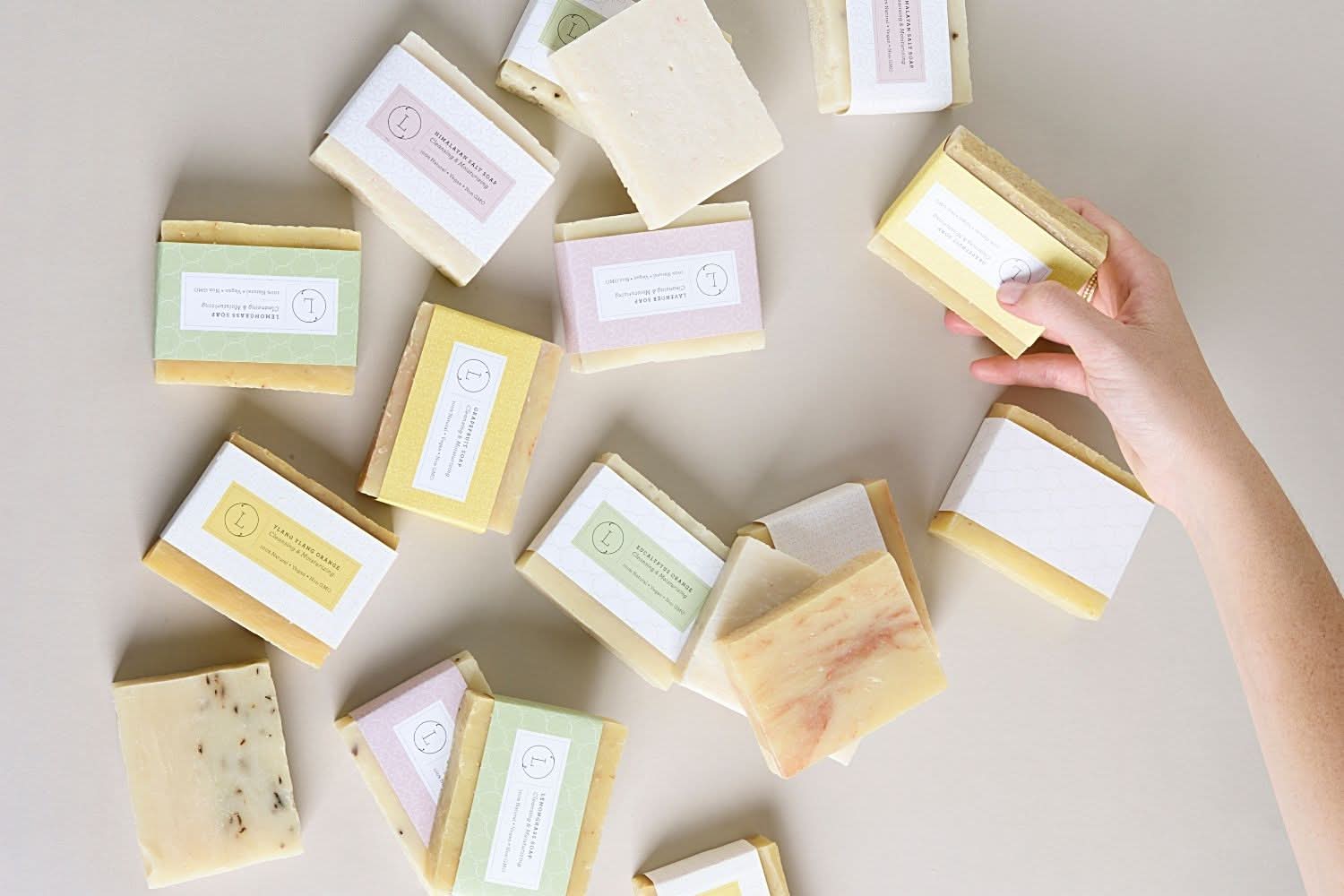 Lizush NATURAL SOAP BAR 2x Natural Cold Process Soap Bar with Essential oils