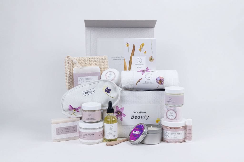 A Special Day Gift, Birthday Gift Basket, Lavender Natural Bath & Body - My American Goods