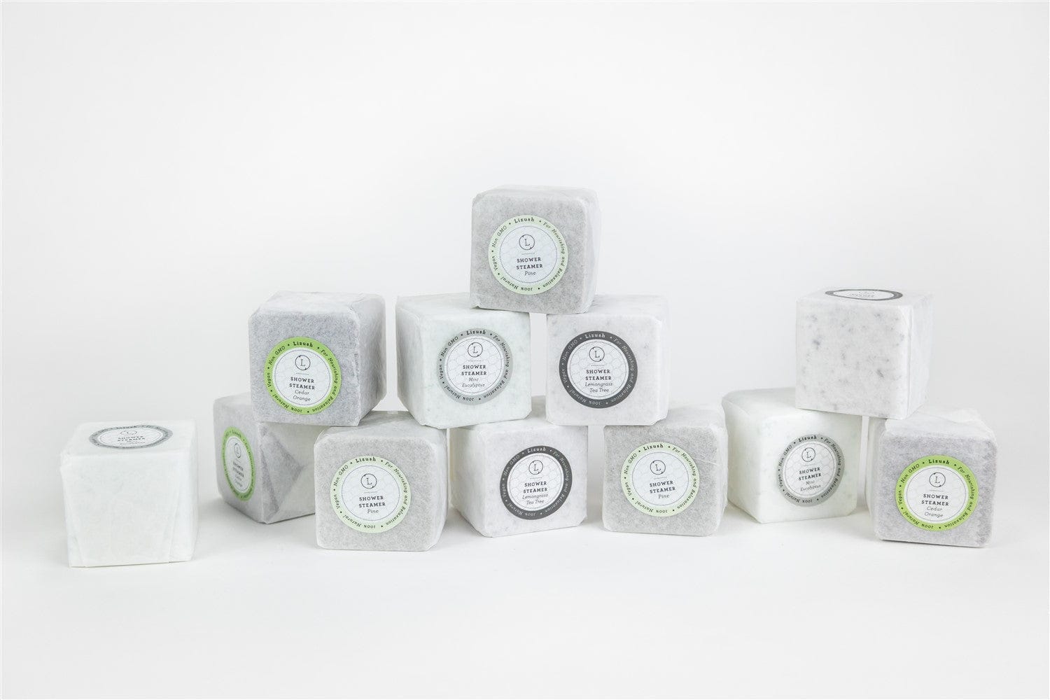 Lizush BATH BOMBS & SHOWER STEAMERS Earthy Shower Steamer, Refreshing Gift Box for Men and Women, Set of 5 Shower Steamers