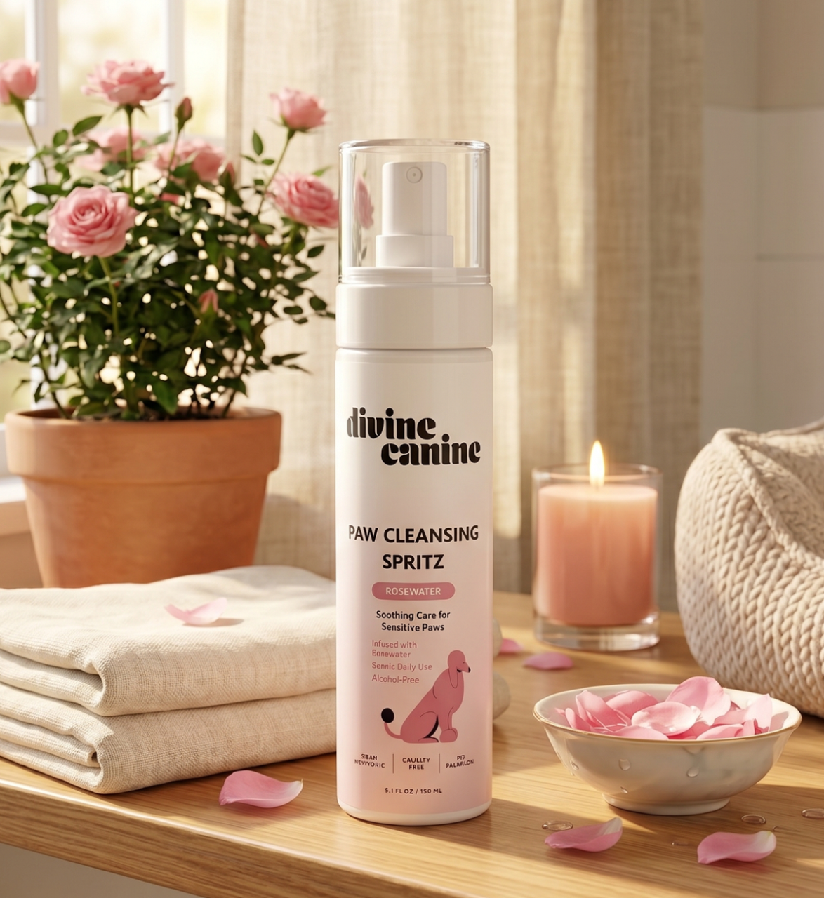 Paw Sanitizer Spritz - Sensitive with Rosewater