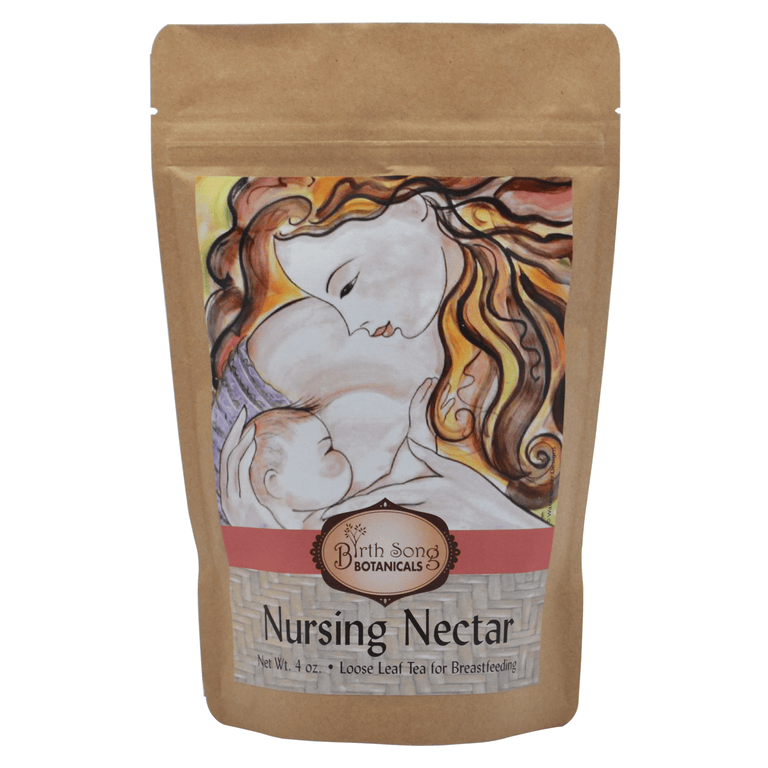 Birth Song Botanicals Co. Tea Nursing Nectar Herbal Breastfeeding Tea For Healthy Lactation and Breastmilk Supply* for Postpartum, Breastfeeding and Pumping 4 oz.