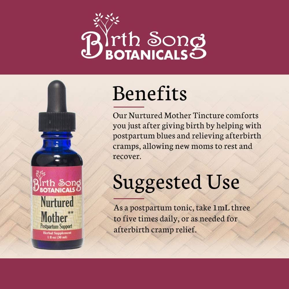 Birth Song Botanicals Co. Tinctures Nurtured Mother Herbal Tincture – Botanical Blend for Women (1 oz)