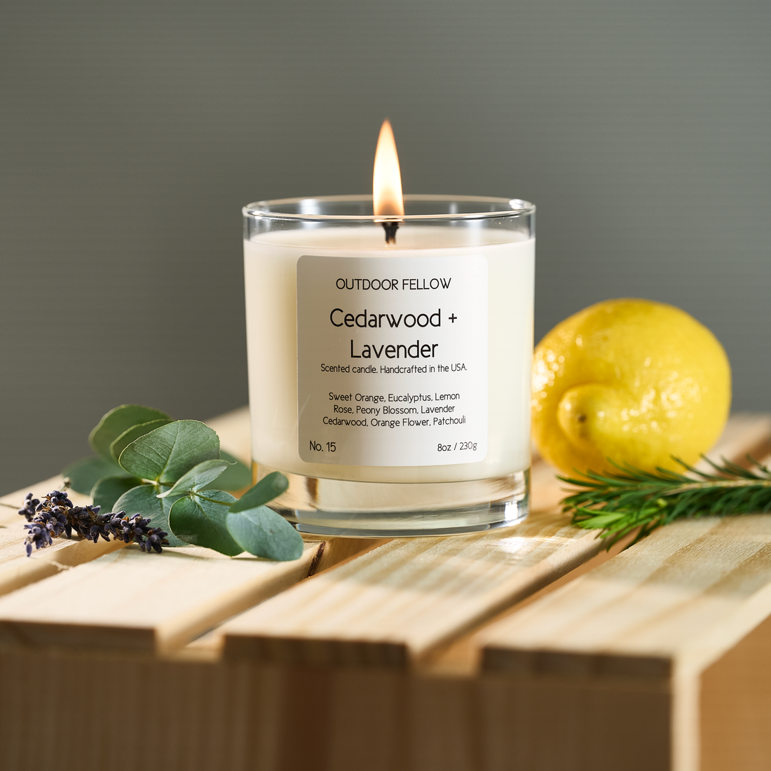 Cedarwood and Lavender Scented Candle - My American Goods
