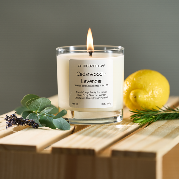 Cedarwood and Lavender Scented Candle - My American Goods