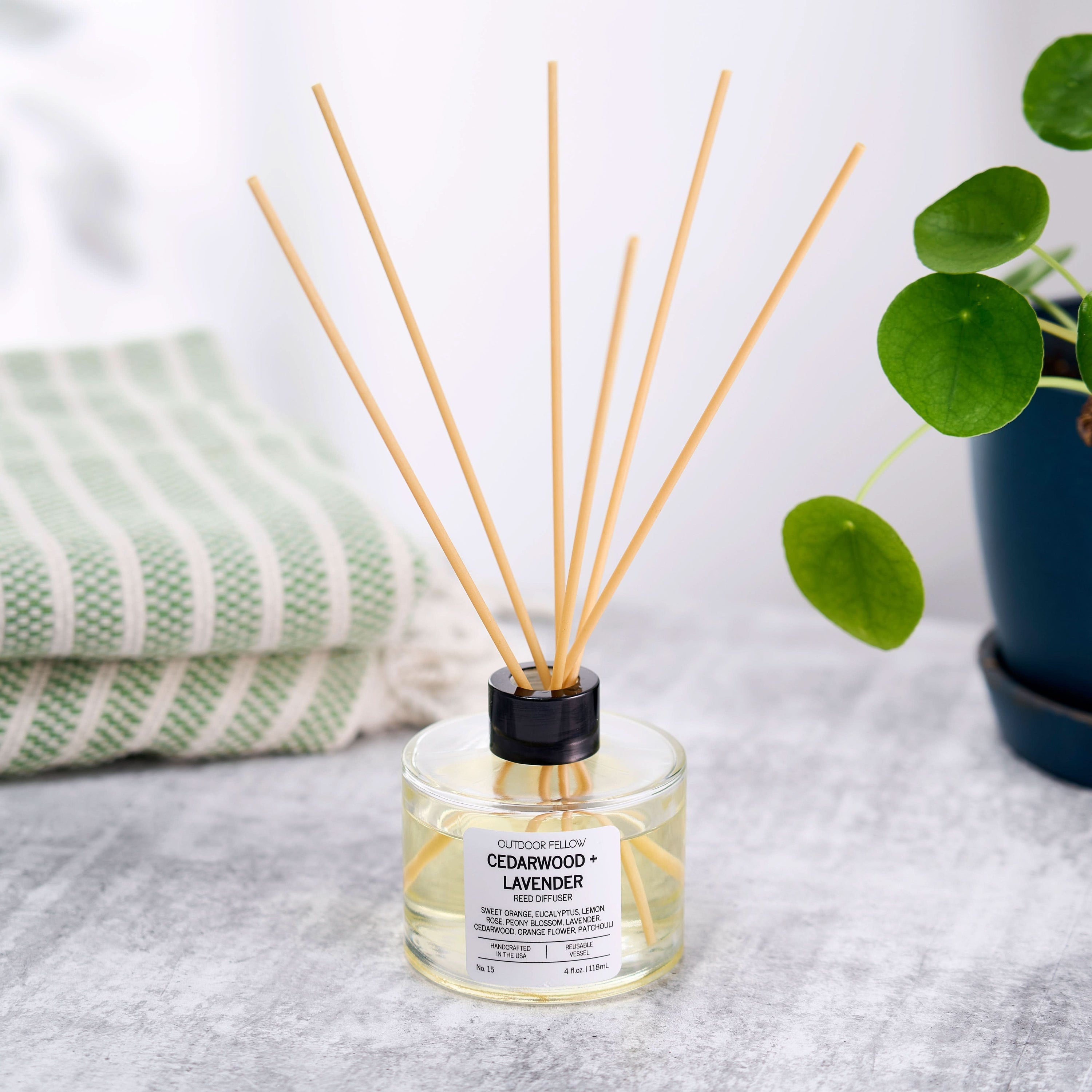 Outdoor Fellow Reed Diffuser Cedarwood and Lavender Reed Diffuser