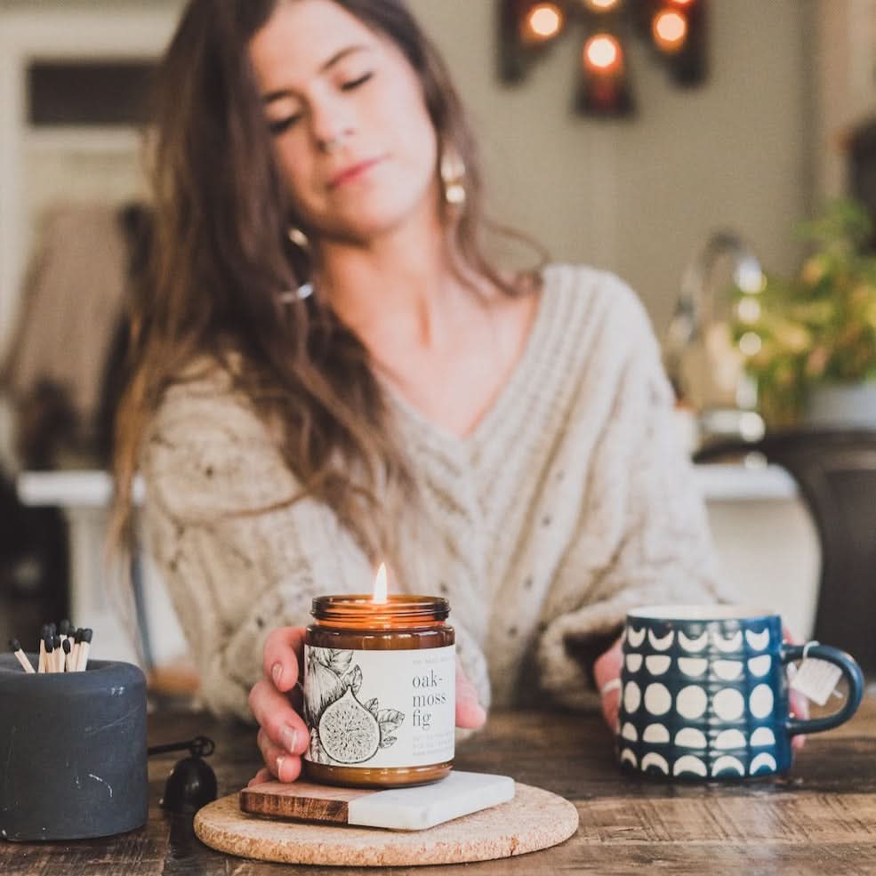 Oakmoss Fig Soy Candle - My American Goods