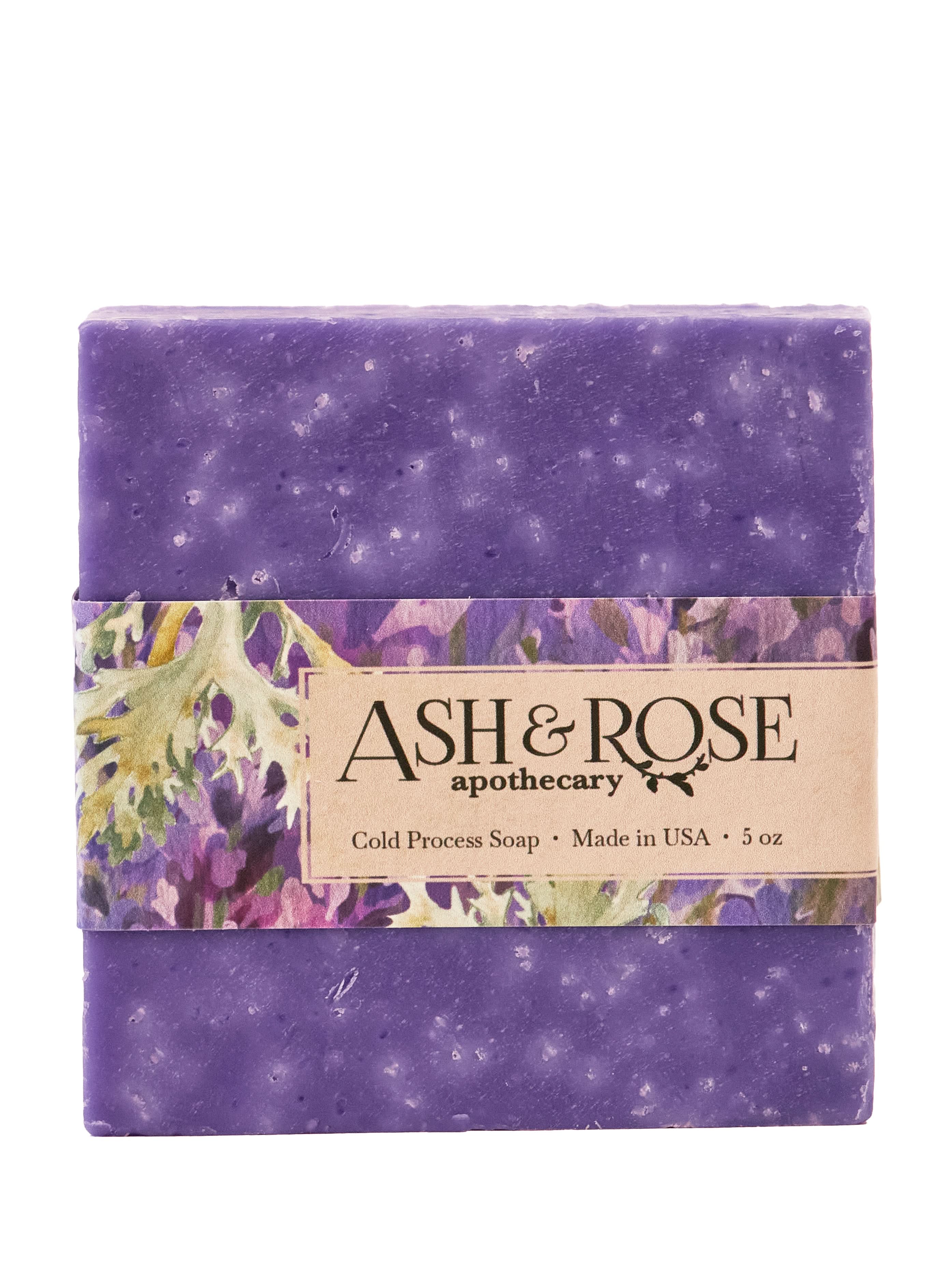 Ash & Rose Bar Soap Lavender Oak Moss Soap Scrub Bar