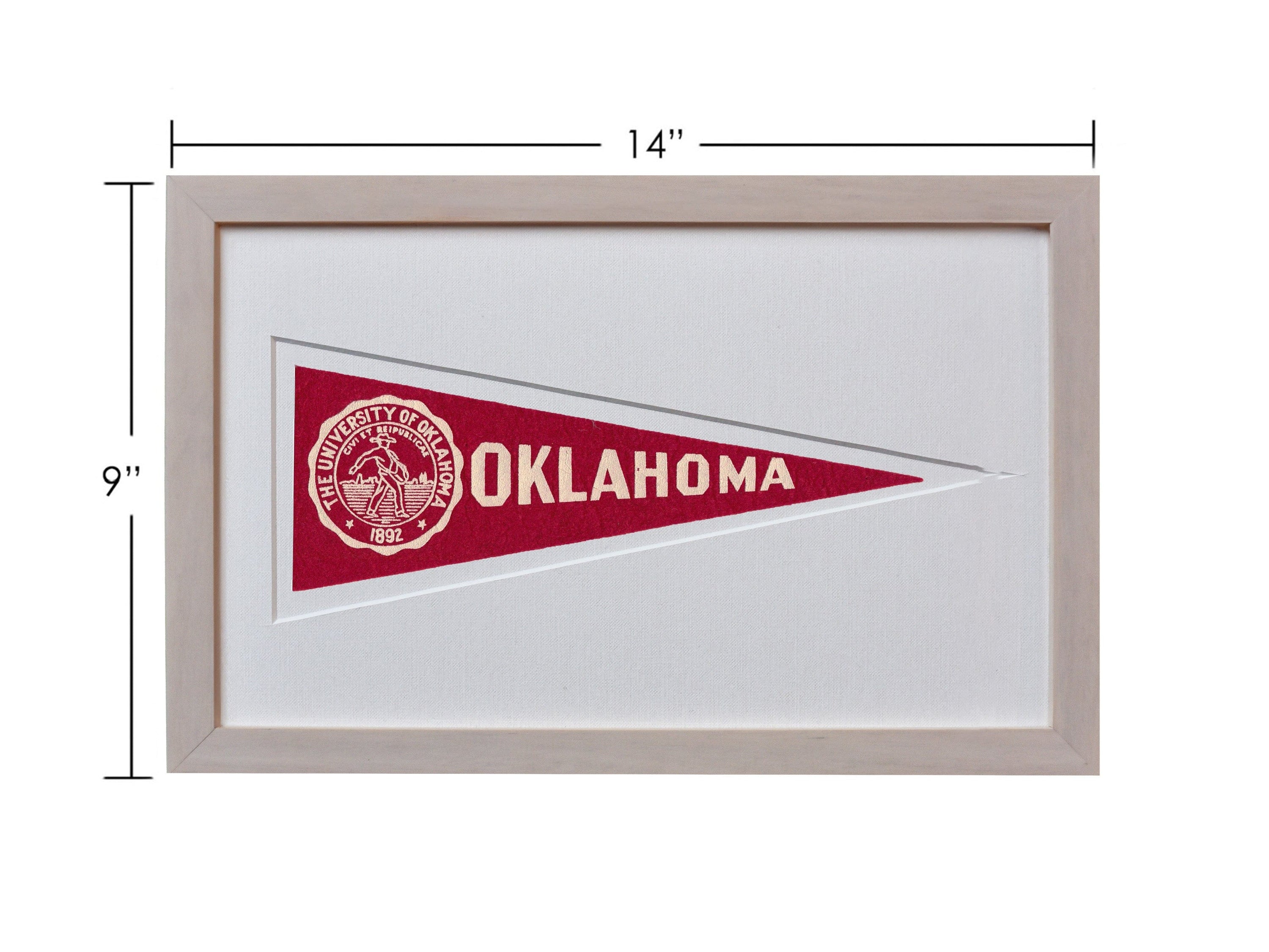 Americana Memories Vintage University of Oklahoma Hormel Pennant